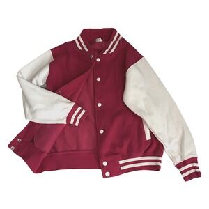 AWDis Varsity Jacket Girls L‎ Pink High School Cheerleader 50s Grease JH043J